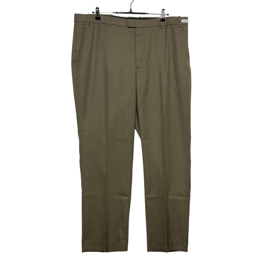 NEW Perry Ellis Pants Mens 40x32 Green Dress Portfolio Travel Luxe Classic Fit